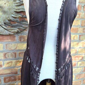 Boho Long Fringed Vest